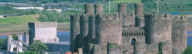 Shot of Conwy Castle 