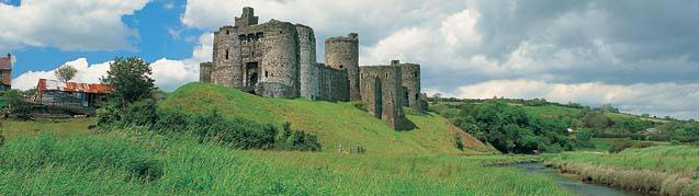 Shot of Kidwelly Castle