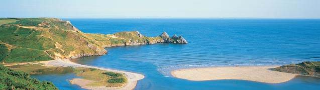 Shot of Three Cliffs Bay