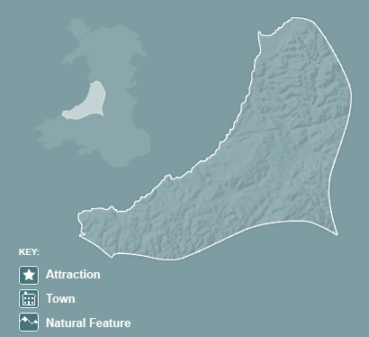 Map of Ceredigion