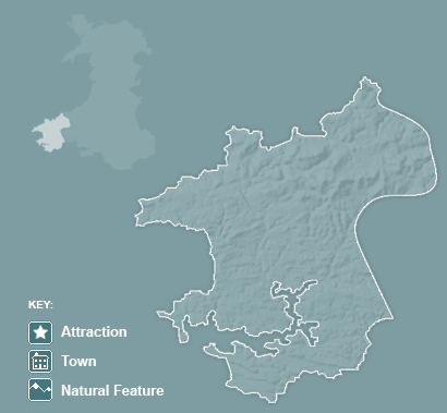 Map of Pembrokeshire