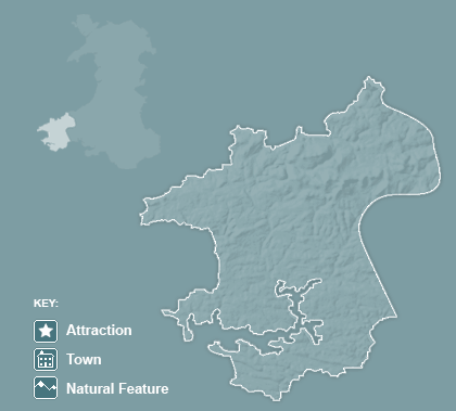 Map of Pembrokeshire